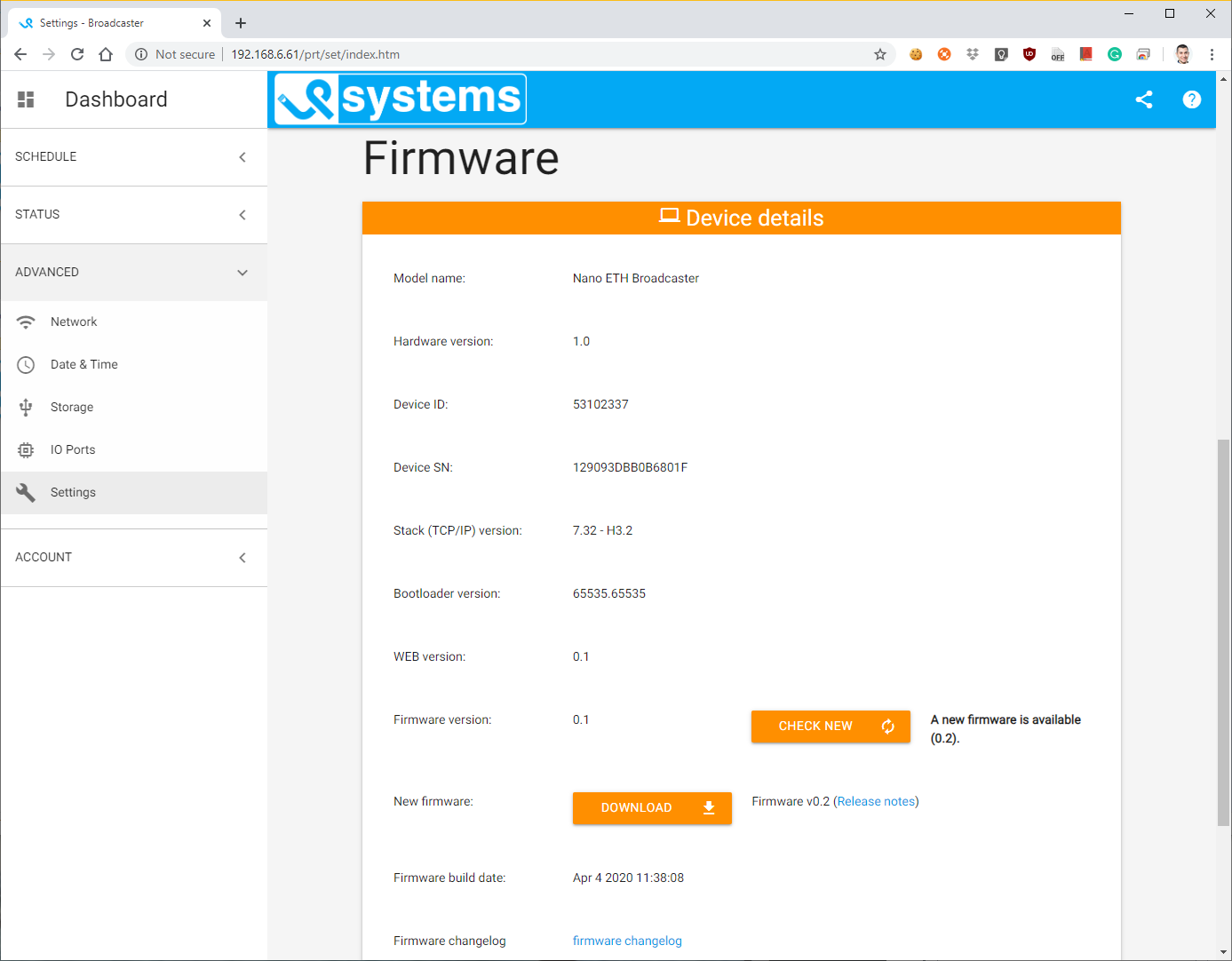 Firmware Upgrade – LPSystems B.V.